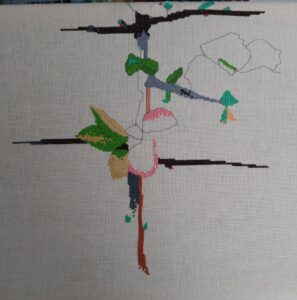 Blackthorn cross stitch - bottom half